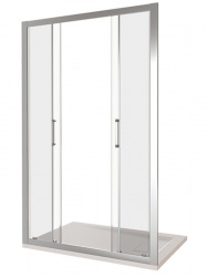 Душевое ограждение BAS Latte WTW-TD-160-C-WE прозрачное, профиль белый, без поддона