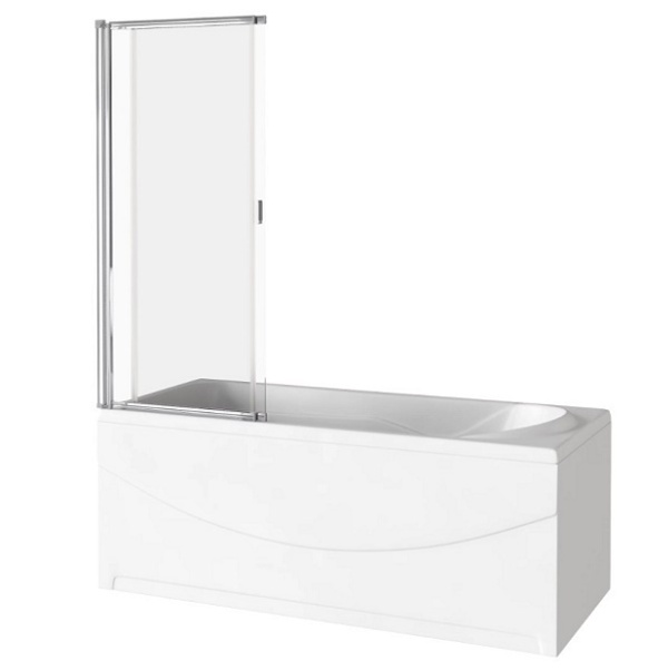 Шторка на ванну раздвижная GoodDoor Screen SL-100-C-CH 10001400 мм, прозрачное стекло
