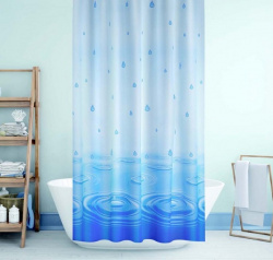 штора для ванны ПЭС JACKLINЕ 180200 BS-5020.Blue