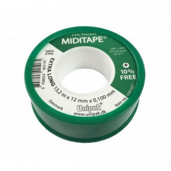 лента фум MIDITAPE (13,2м х 12мм х 0.1 мм) зел. упак.