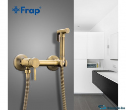 Смеситель настенный Frap с гигиенической лейкой F7503-4, бронза 