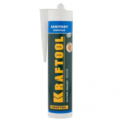 Герметик силиконовый KRAFTOOL санитарный, прозрачный, 300 мл 41255-2