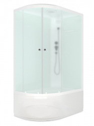 Душевая кабина Domani-Spa Delight Slim 128 high 120 х 80 х 218 х 45 R белые стенкисатин-матир. ст.