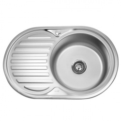 Мойка врезная SINKLIGHT 7750 ECO R, 0,6160, чаша справа, глянец