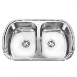 Мойка врезная SINKLIGHT 7749, 0,8180, две чаши, глянец