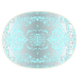 Коврик BANYOLIN Velvet 60100 (1шт.) Узор, овал, голубой